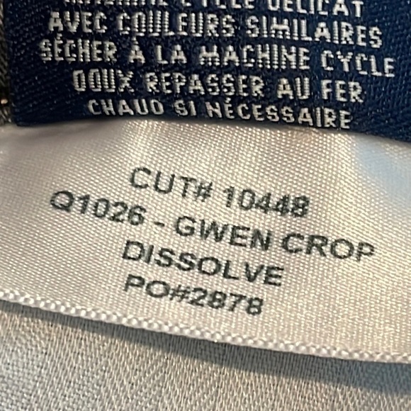 NWT Fidelity Gwen Crop High Rise Skinny Ankle Jeans Gray Dissolve Raw Hem 32 - Picture 7 of 14